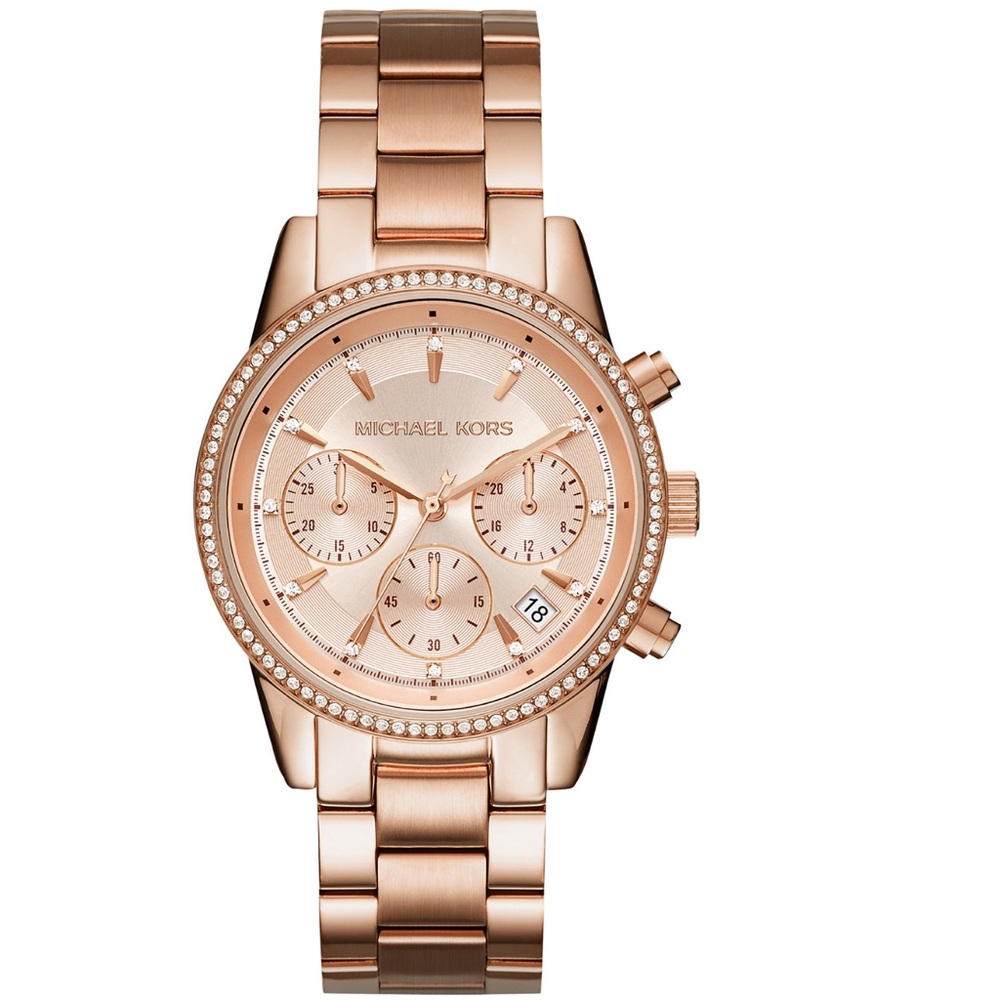 Michael Kors Gold Watch with Crystal Accents